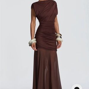Chic Brown Maxi Dress